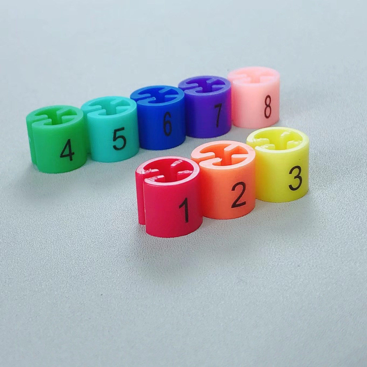 彩色1-10折扣圆形塑料扣商场用品