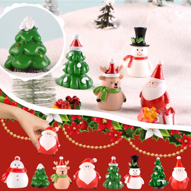 santa claus ornaments santa claus, deer and christmas tree m