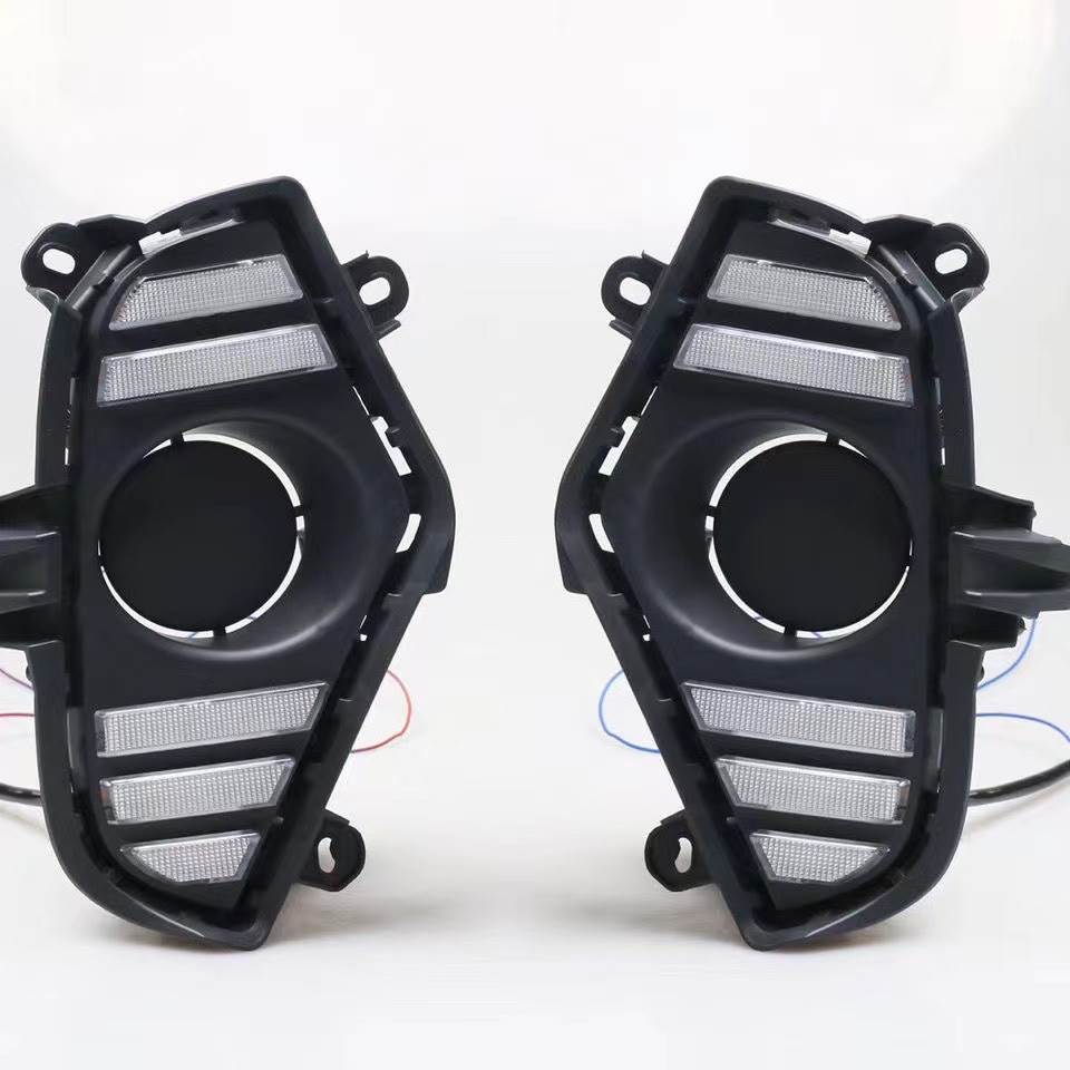 适用丰田19-21年荣放RAV4专用日行灯荣放行车灯改装流光前雾灯框