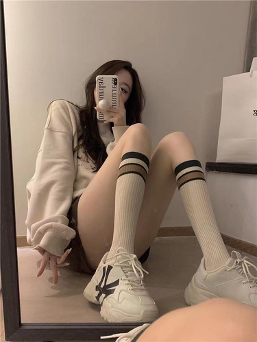 jk学院风百搭辣妹显瘦小腿袜女