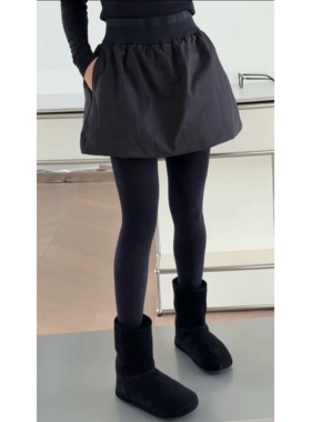 现货诗歌兰5803小众舒适简约松紧腰高腰蓬蓬裙棉半裙女2025冬季新