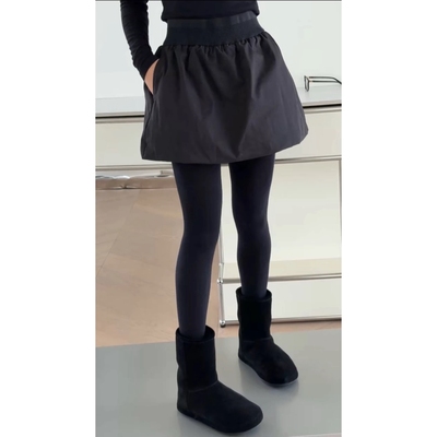 现货诗歌兰5803小众舒适简约松紧腰高腰蓬蓬裙棉半裙女2025冬季新