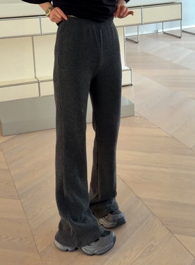 现货主推诗歌兰32922针织裤松紧腰高弹休闲瘦瘦裤欧货2025冬季新