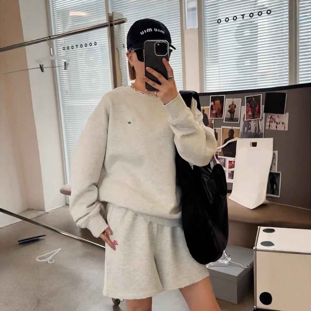 现货诗歌兰女装2025春季新款60577/60389套装圆领卫衣四分短裤B20