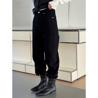 秒发主推诗歌兰58543直筒牛仔裤抓毛基础款舒适欧货2025冬季新款