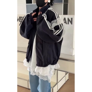 正品诗歌兰2026春款女装T1819韩系设计感小众甜美蕾丝边外套