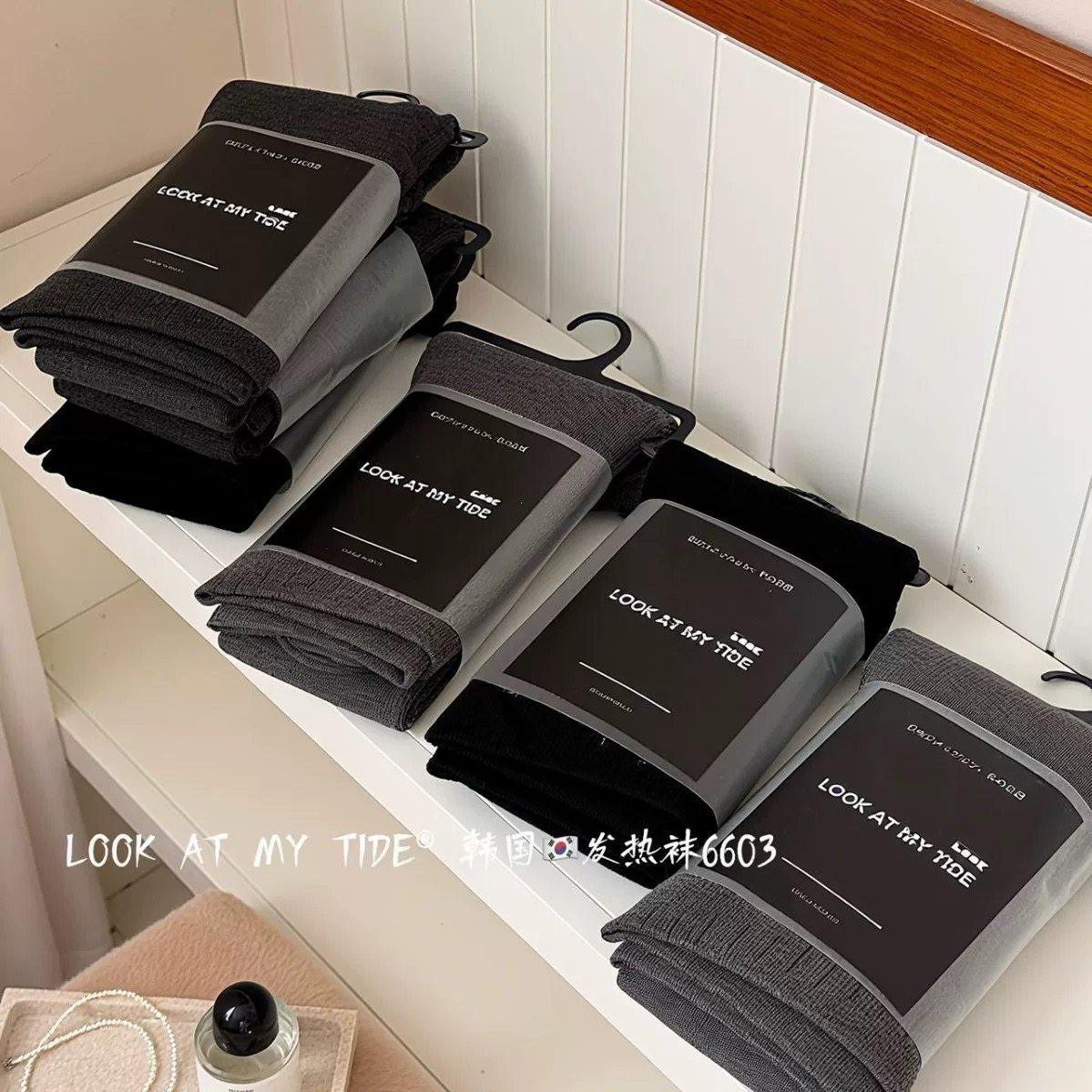 韩国6603发热袜新款打底袜miu系加绒加厚保暖秋冬提臀高腰连裤袜