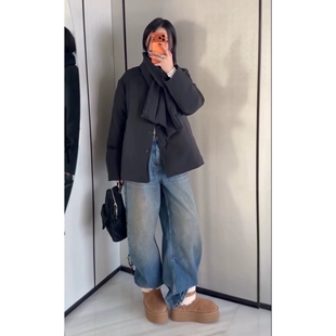 秒发诗歌兰9199简约创意韩系搭配围巾保暖鹅绒羽绒外套女25年冬季