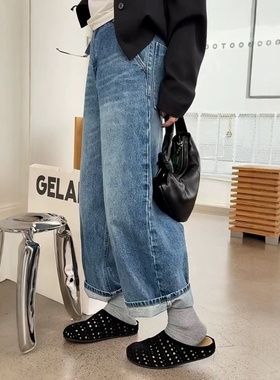 秒发女装2026春季02287牛仔裤宽松显瘦百搭九分弯刀裤C03