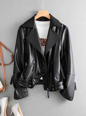 FORTEL 女式机车休闲百搭皮衣TZB10032227