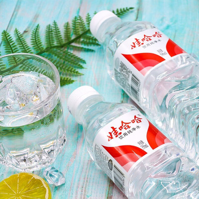 娃哈哈 纯净水饮用水596ml*24瓶 纸箱装整箱塑膜水娃哈哈纯净水