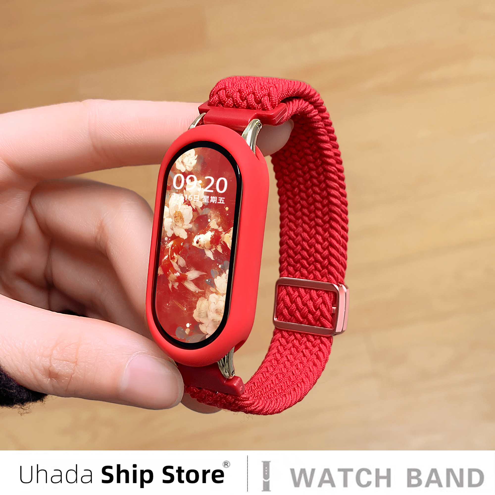 新年款尼龙编织磁吸适用小米表带