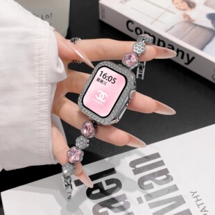 uhada适用华为fit4表带高级金属馥蕊星芒镶钻表链智能华为fit3表带千金风女款fit2表带轻奢华为fit皓石手表带