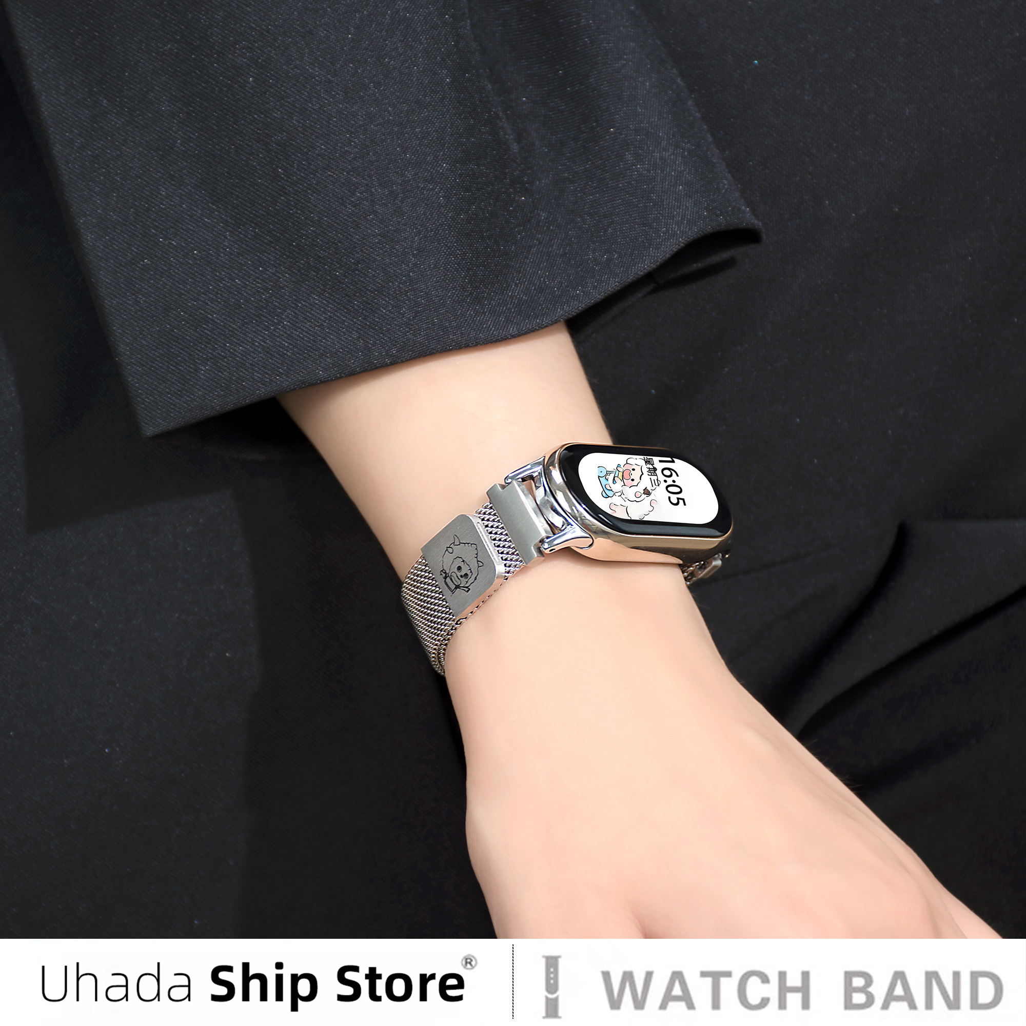 适用小米新米兰磁吸可爱印花金属