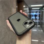 佳子秀弧形黑白适用iphone13手机壳15pro苹果17透明 16promax保护套15promax情侣17pro加厚11简约14全包镜头