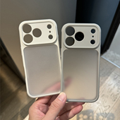 佳子秀边框散热适用iphone17pro手机壳磨砂苹果16pro保护套加厚15promax全包镜头14透明13情侣款 12网壳17Air