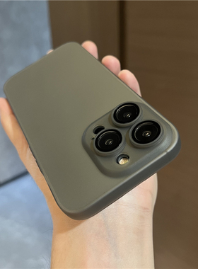 佳子秀磨砂带镜头膜适用苹果16手机壳简约iphone13硅胶14promax保护套17pro透明iphone15全包边12情侣11轻薄