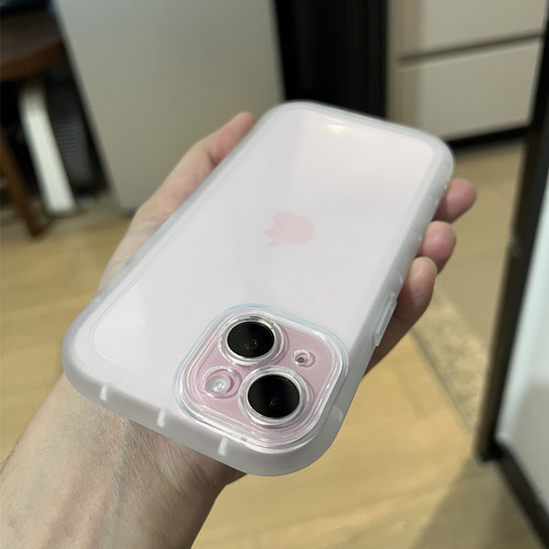 透明圆边加厚防护全包镜头手机壳