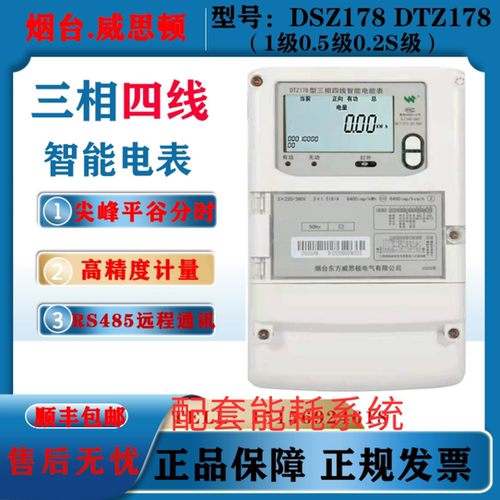威思顿DTZ/DSZ178三相四线峰谷平互感式三相三线100V高压智能电表