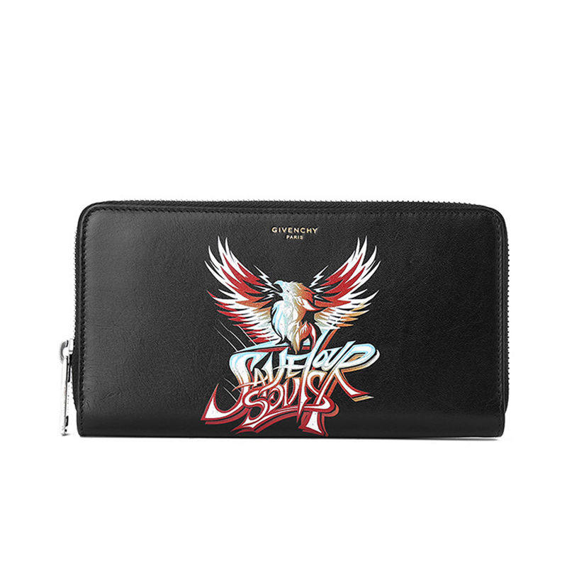 GIVENCHY/纪梵希 男士黑色皮革长款钱包 BK600GK0AD-960