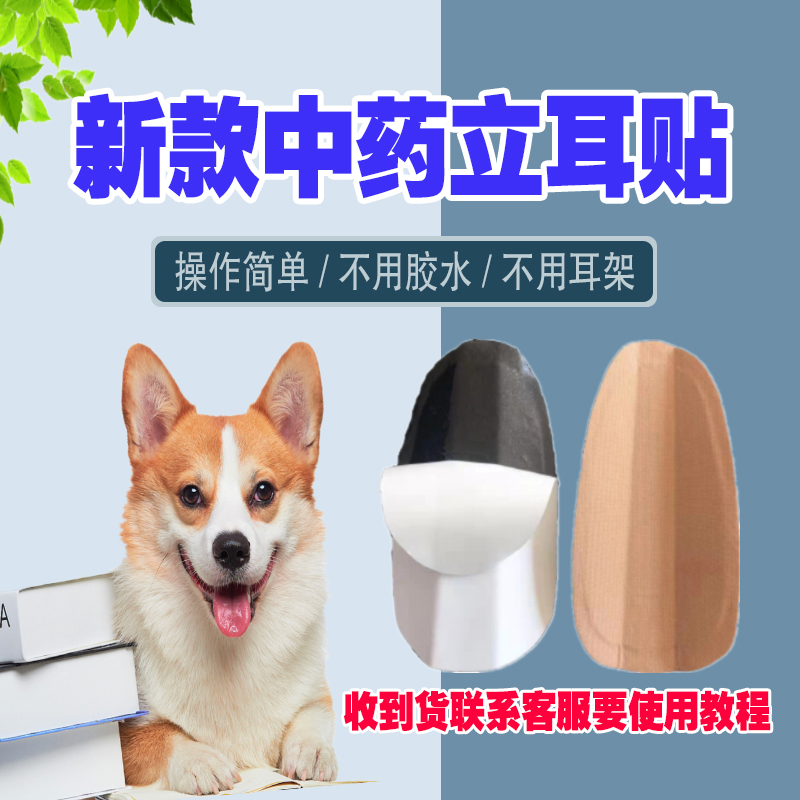 德牧黑狼马犬莱州红狼青柯基法牛杜宾小鹿立耳器立耳贴中药免胶水