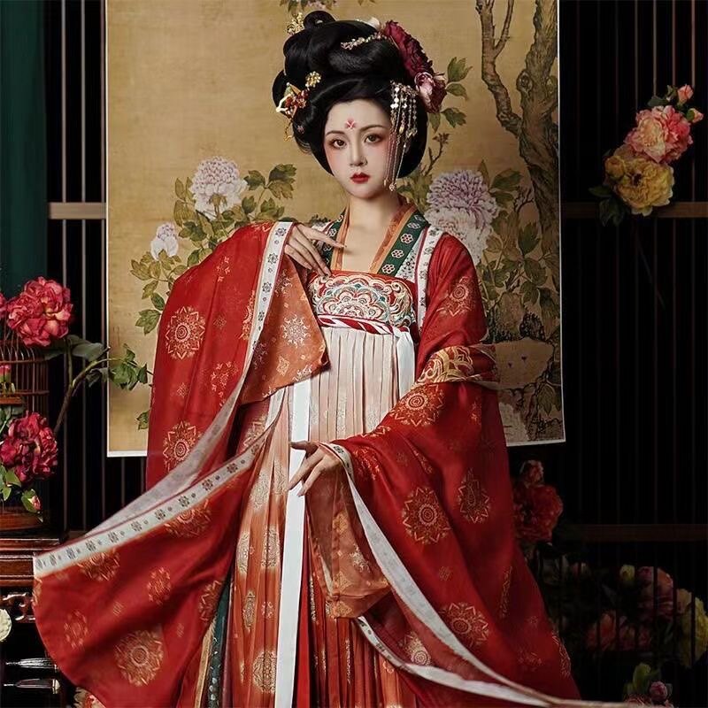 盛唐公主春秋款齐胸唐制汉服原创