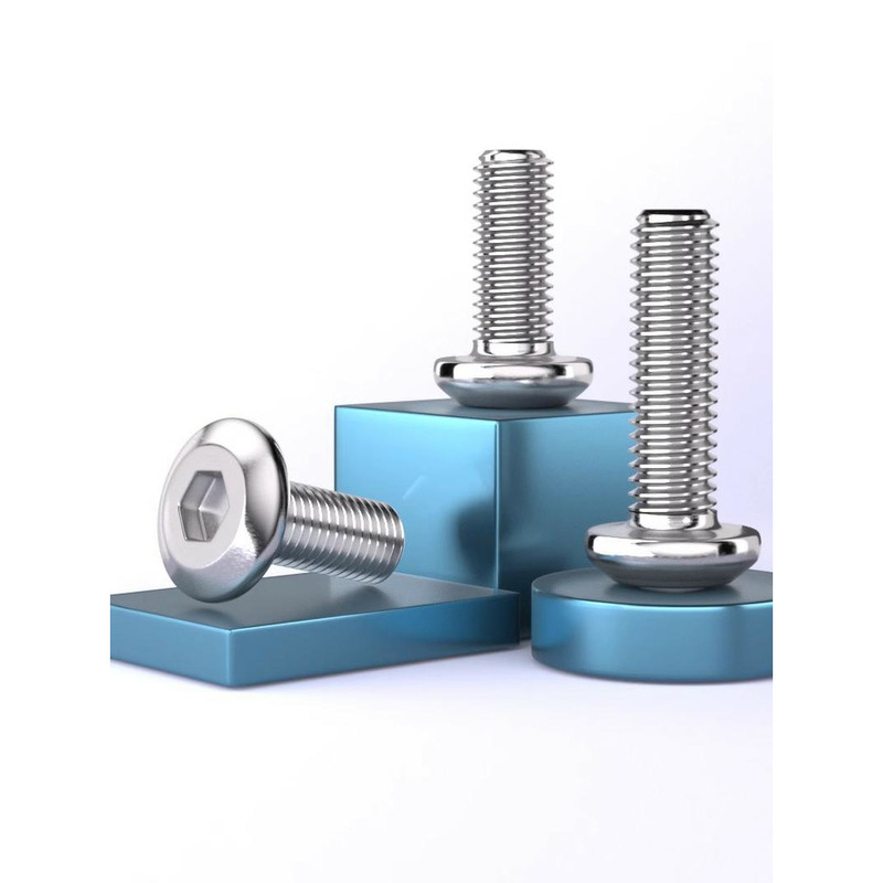 304不锈钢平圆头倒边内六角螺丝