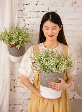 销售 植毛瓜子草尤加利配草仿真花假花婚庆装饰GF16294A