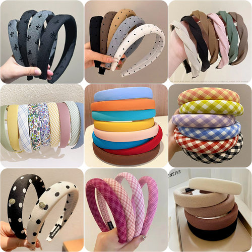 韩国网红气质纯色海绵发箍｜洗脸