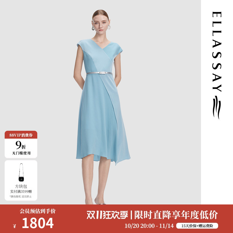 歌力思法式优雅连衣裙三醋纤