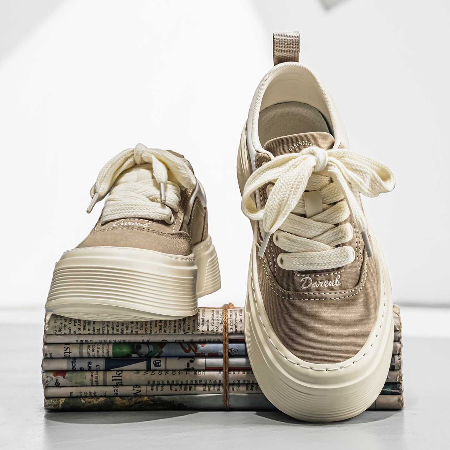 安能玛休闲板鞋男2026春夏季复古帆布鞋透气百搭软底运动老爹潮鞋,流行男鞋,休闲板鞋,淘宝优惠券,粉丝福利购,淘宝优惠卷