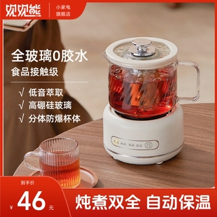 全玻璃养生壶小型办公室家用保温烧水多功能炖煮花茶壶mini煮茶壶