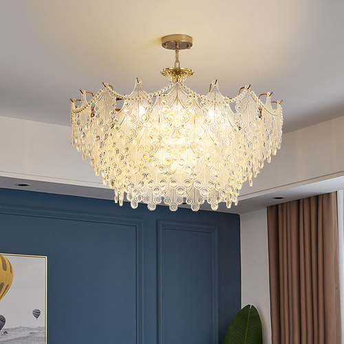 后现代轻奢玻璃水晶高档大气灯具