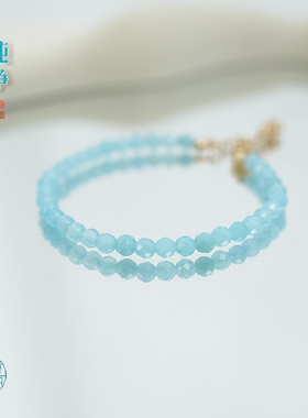 JINYU天然海蓝宝招财清冷手链
