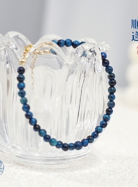 槿羽天然蓝虎眼石手串