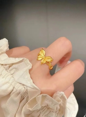 时尚烟雨梦蝶戒指送礼物