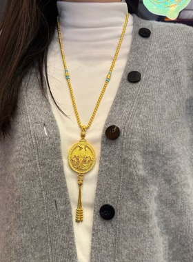 镂空花丝凤凰于飞项链