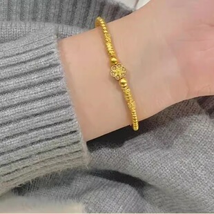 泽瑞莲年手链藏蕴传承周家同款仿真黄金久不掉色六相花高级新款女