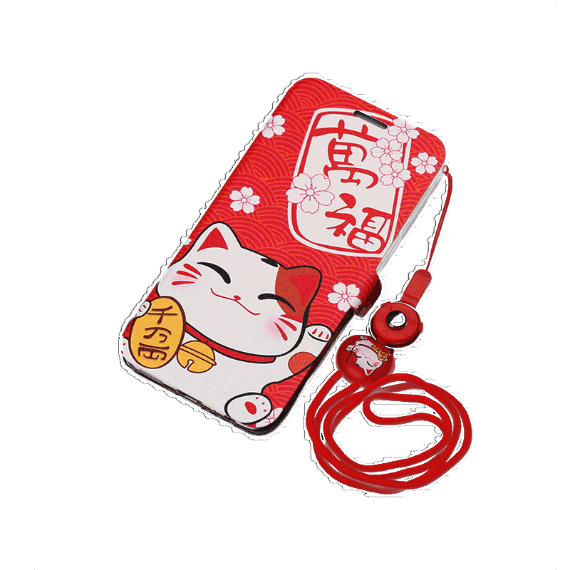 红米k60翻盖皮套手机壳卡通全包