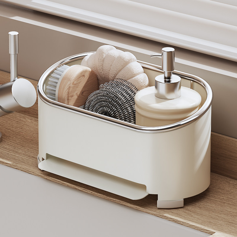 厨房抹布架置物沥水架水槽边置物架专用洗碗布放置架子窄边收纳层