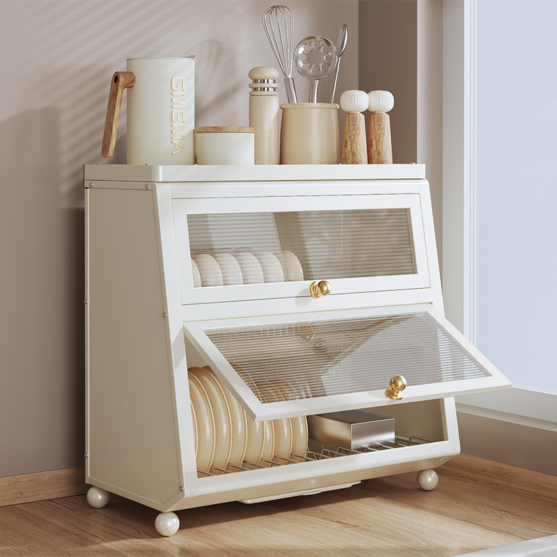 厨房餐具收纳碗柜小型用放碗碟台面多功能防尘翻盖双层沥水碗架,厨房/烹饪用具,碗架,淘宝优惠券,粉丝福利购,淘宝优惠卷