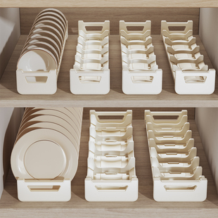 厨房碗碟置物架抽屉内置碗架盘子筷勺放碗碟子收纳架抽屉分隔收纳