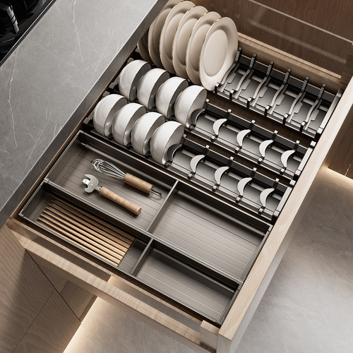 【深度可定制】抽屉内置碗碟架
