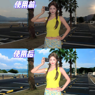 旅行好物~手机偏振镜黑段偏光镜旅行便携式迷你拍照辅助出片神器