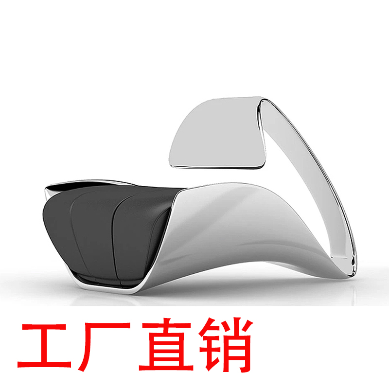 现代简约定制异形玻璃钢电镀休闲椅创意设计师椅客厅别墅样板房椅