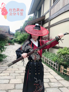 古风拍摄影楼斗笠魏晋风斗笠汉服道具侠客武侠COS影视写真斗笠帽