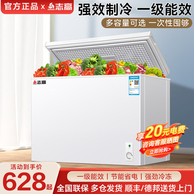 志高小冰柜家用小型迷你冰箱无霜商用柜冷藏冷冻双温两用卧式冷柜