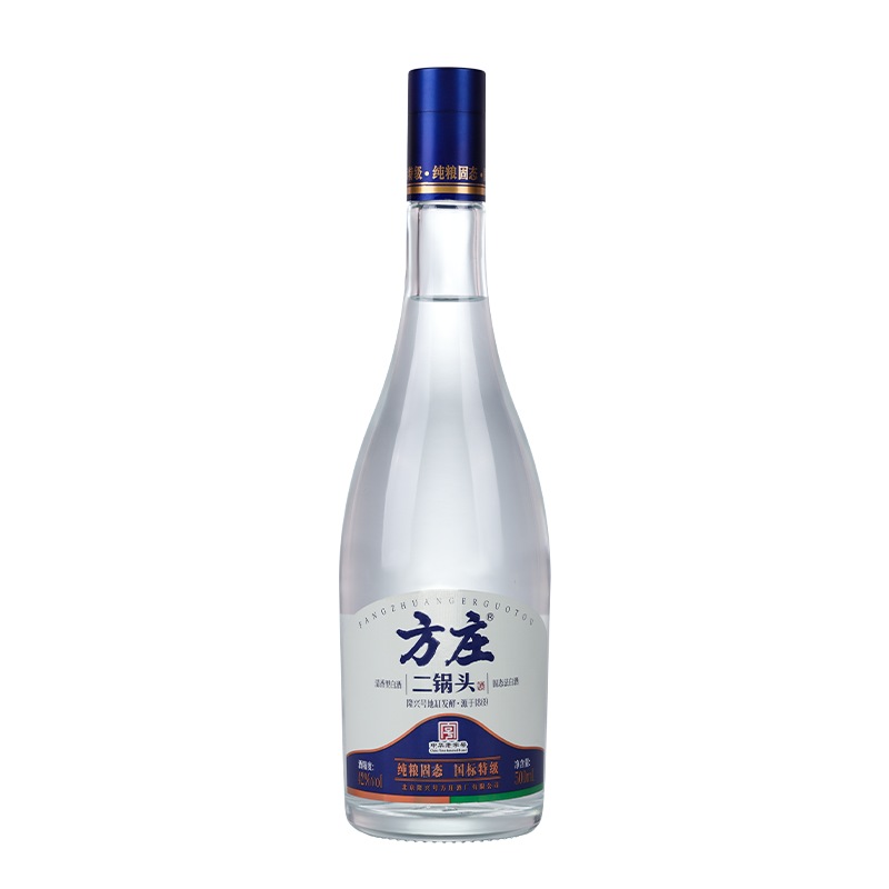 北京方庄二锅头清香型白酒 42度500ml 纯粮酿造 家庭口粮酒