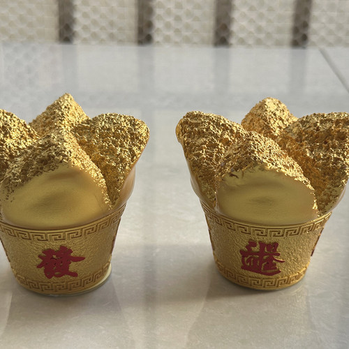 日进斗金发粿树脂潮汕乔迁之礼招财进宝供奉客厅摆件茶宠桌面摆件