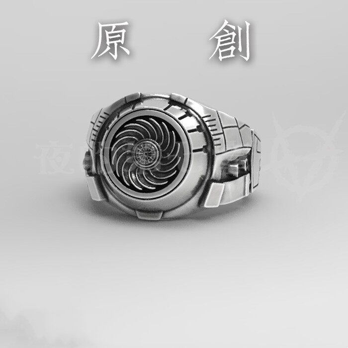 千叶复古手工原创机甲科幻环太平戒指/指环